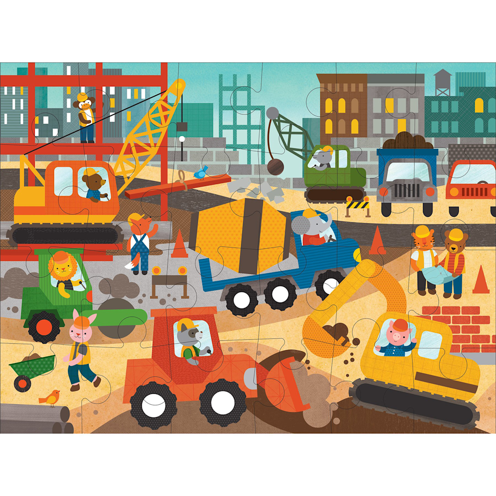 Petit Collage Construction Site Floor Puzzle: 0