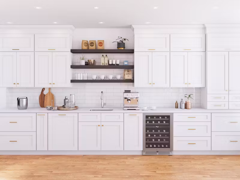 8 Kitchens with Floating Shelves + Styling Ideas and Tips 01