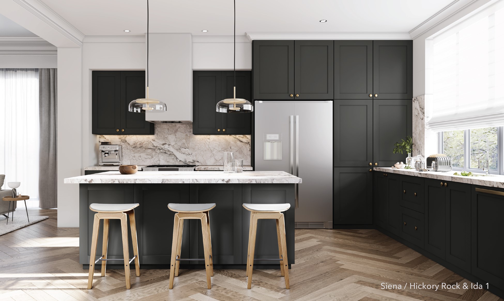 09 Black Kitchen Cabinets