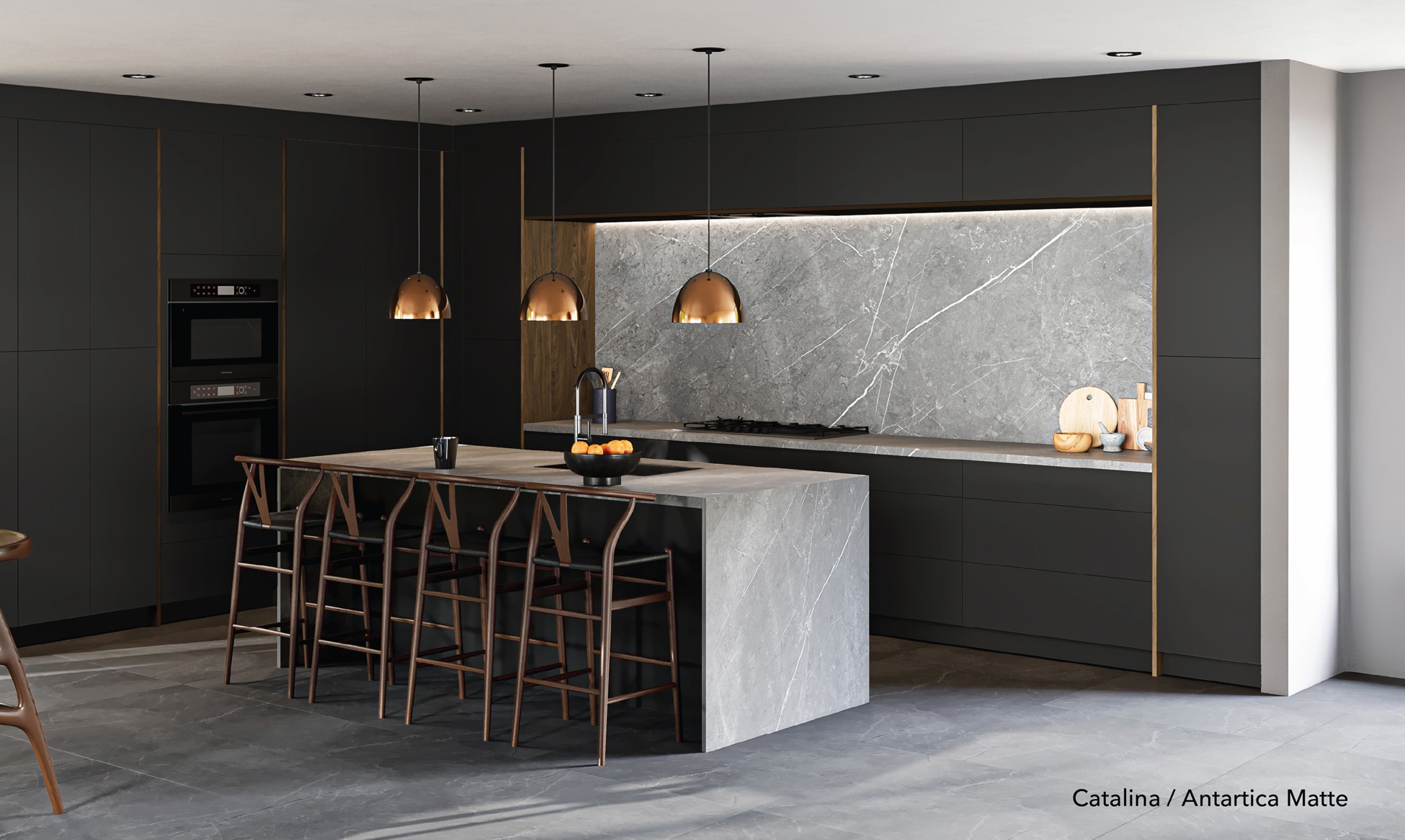 02 Black Kitchen Cabinets