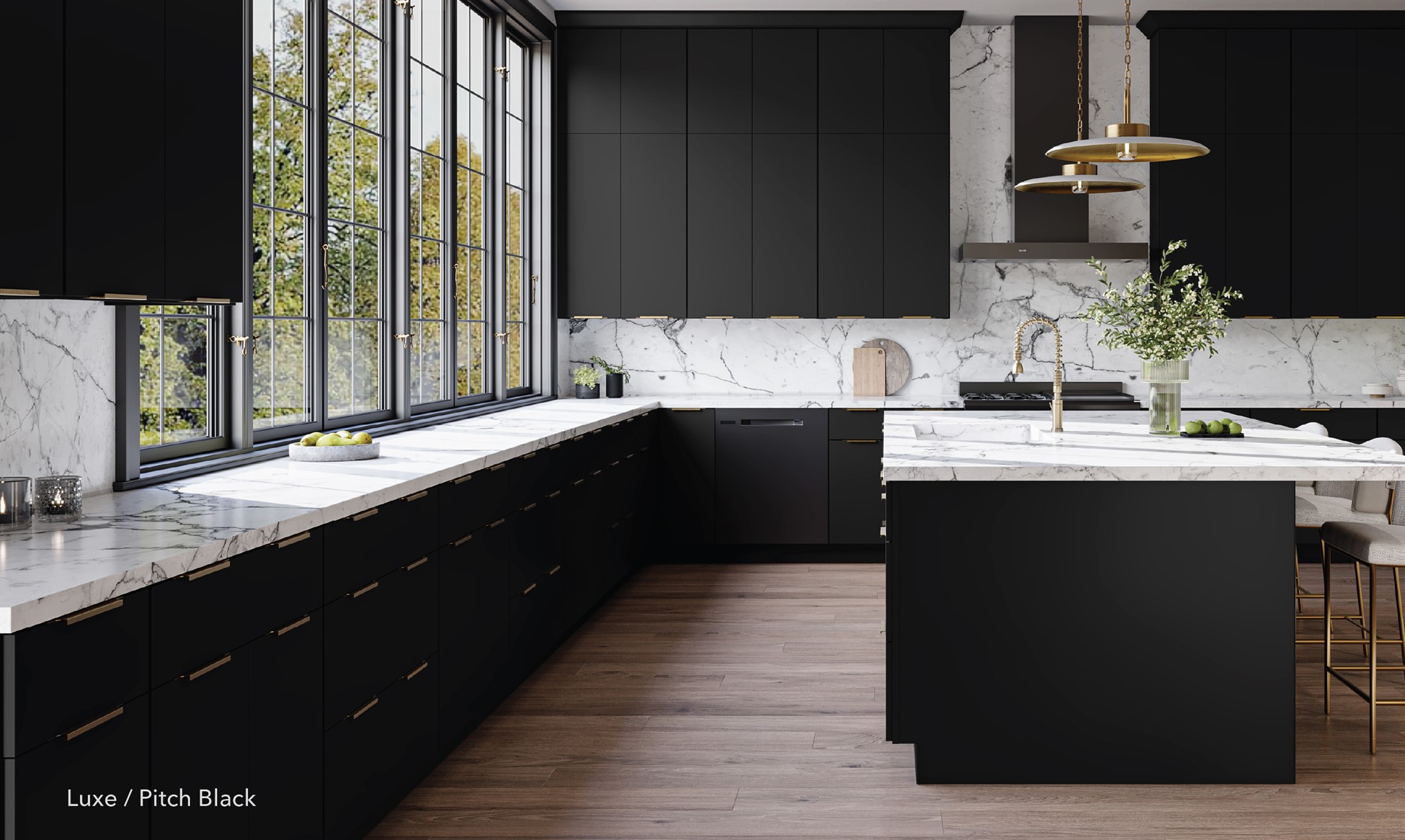 01 Black Kitchen Cabinets