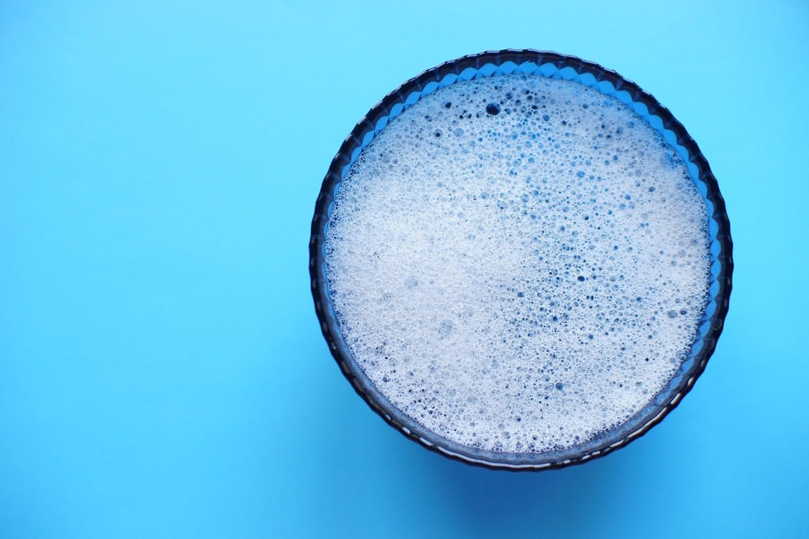 water with soap