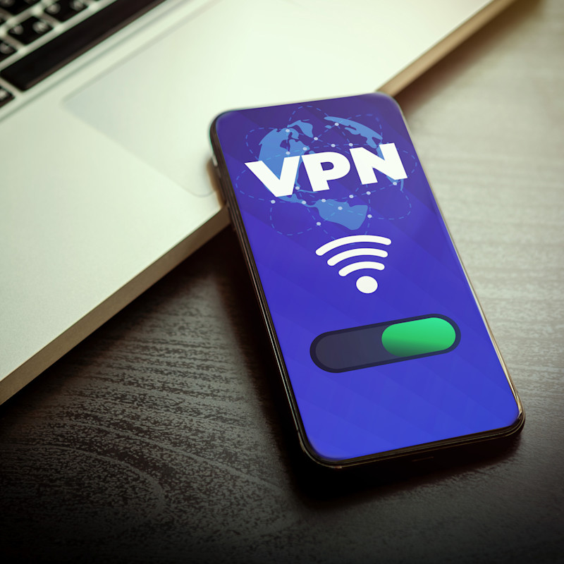 Phone displaying a VPN screen.