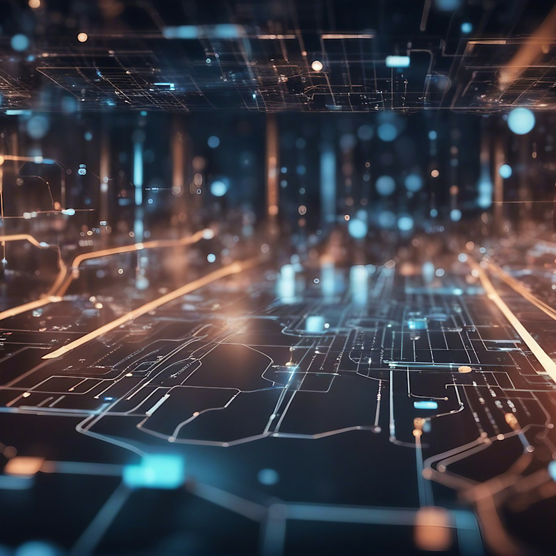 Illustration of IT roadmap and big data.