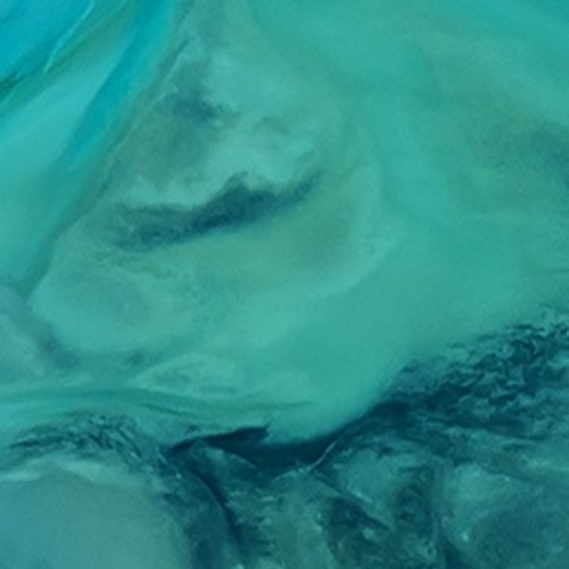 Aerial view of lake entrance opening.
