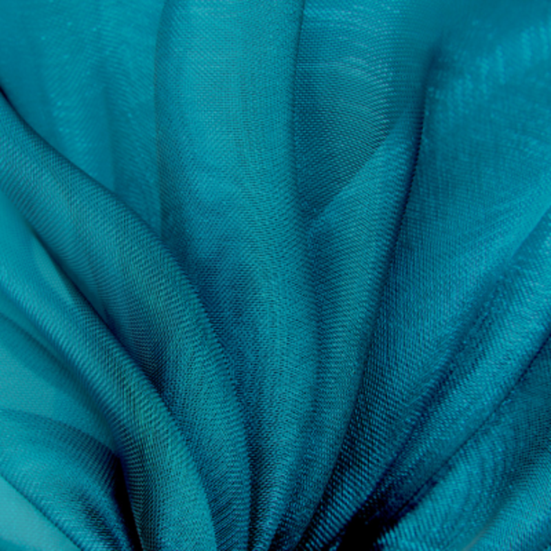 Teal fabric.
