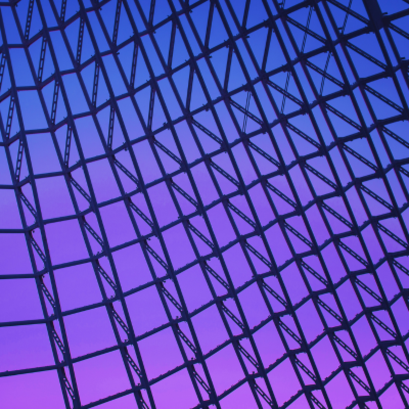 Purple structure.