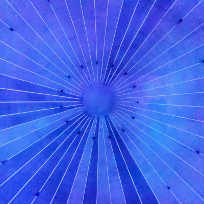 Blue burst.