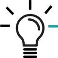 Icon of lightbulb.