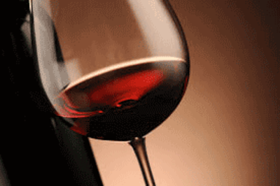 Red wine glass