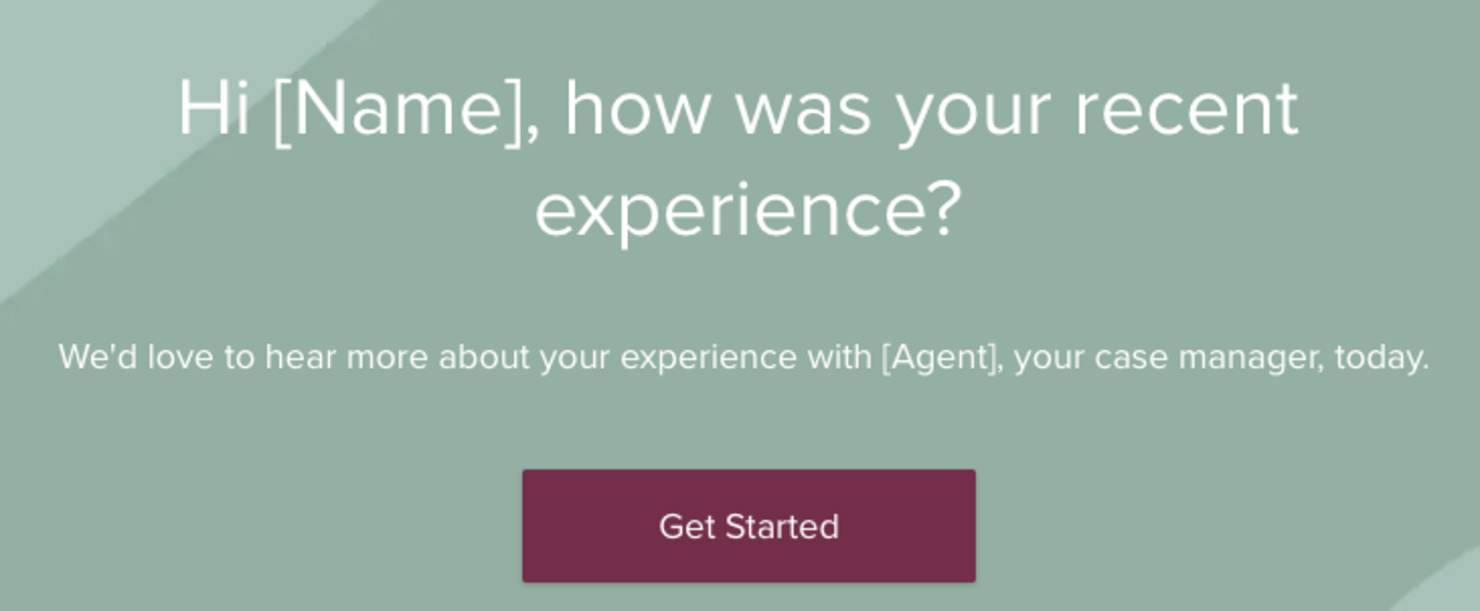 Survey title page with merge fields