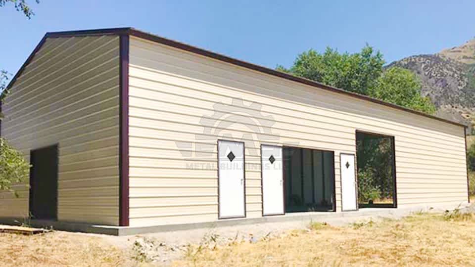 28x60x12 A-Frame Vertical Roof Garage