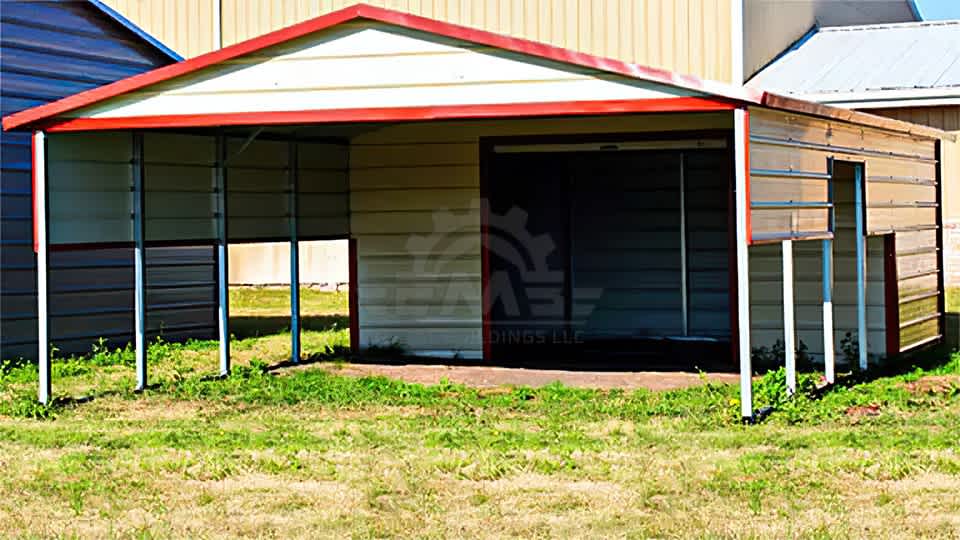 20x30x7 Vertical Roof Combo Carport