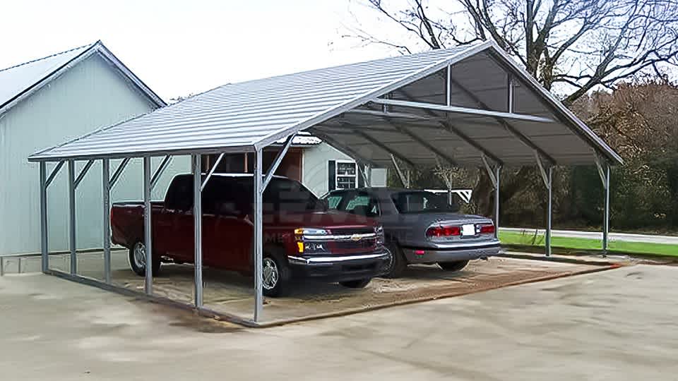 26x25x8 A-Frame Horizontal Carport