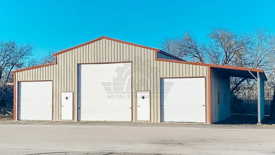 46x30x12 Barn with Open Lean-to