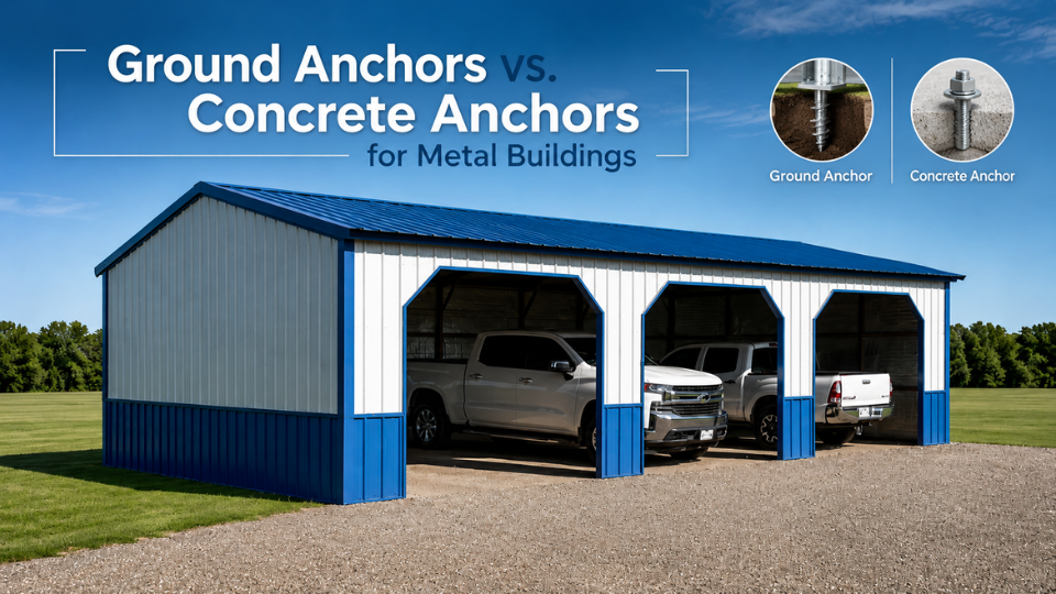 Ground Anchors vs. Concrete Anchors for Metal Buildings