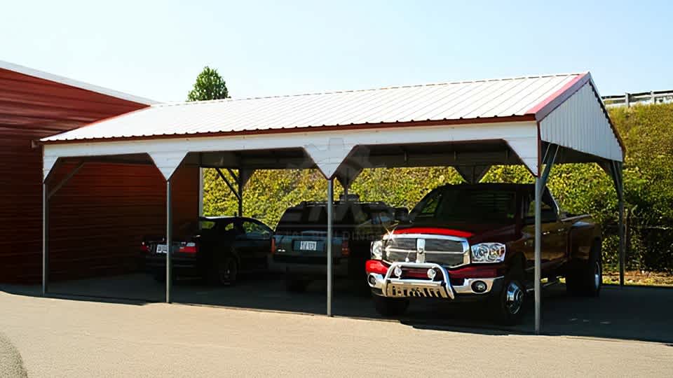 18x30x9 Side Entry Three Car Certified Carport