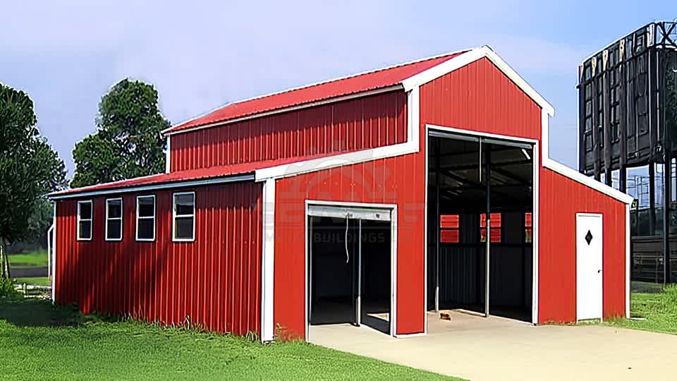36x30x12 All Vertical Metal Barn