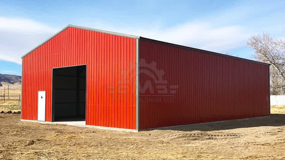 40x60x16 Commercial Clear Span All Vertical