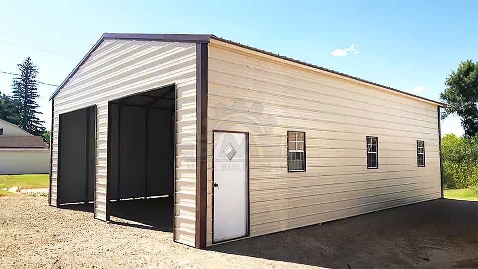 30x40x12 A-Frame Metal Garage