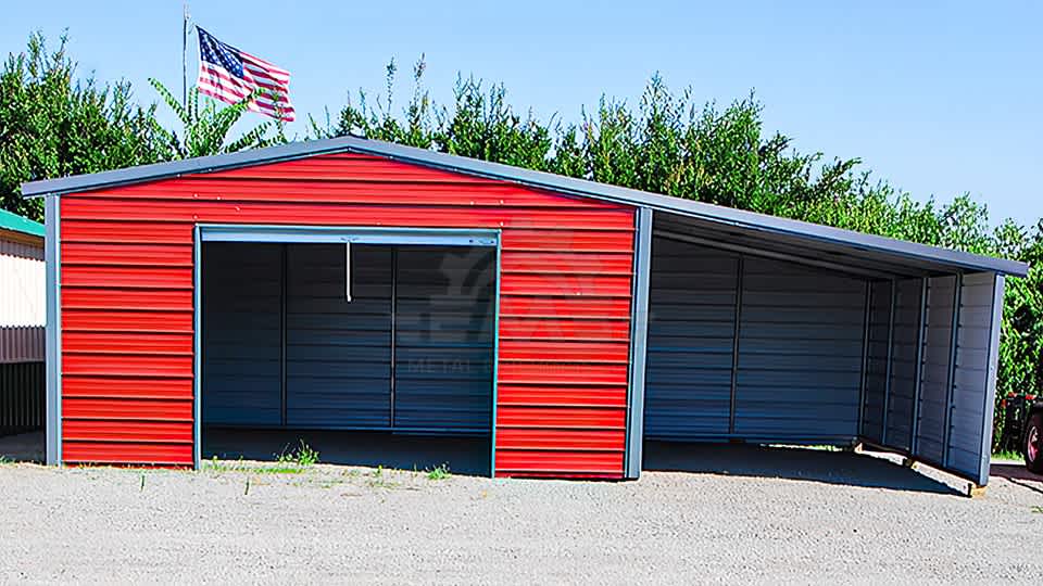 20x20x9 Garage with Lean To