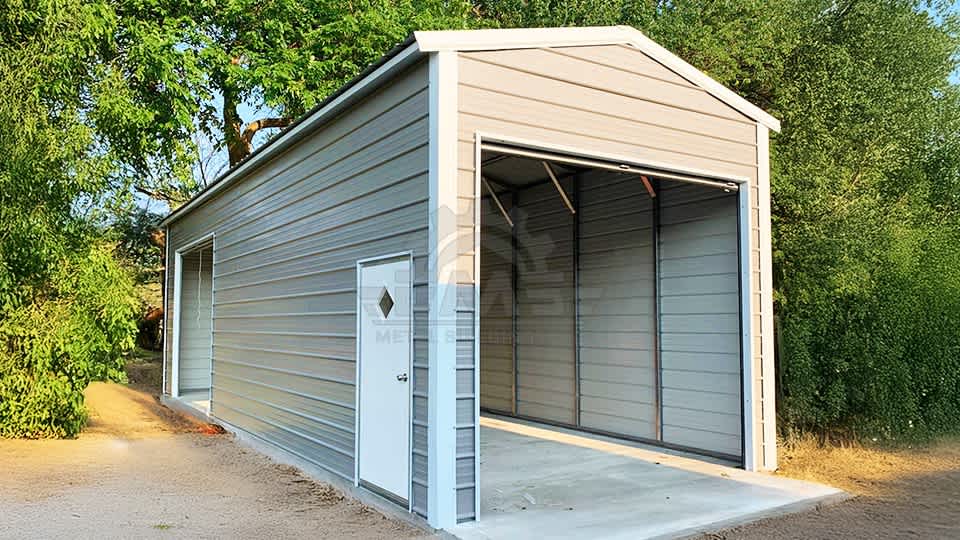 12x25x10 Vertical Roof Garage