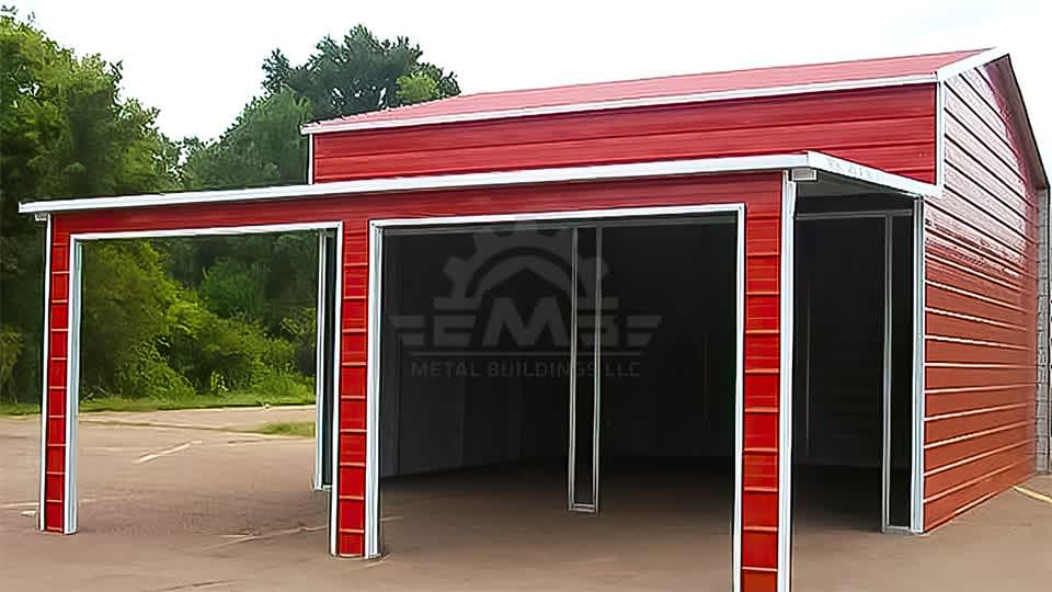 20x20x11 Custom Metal Building with Lean To