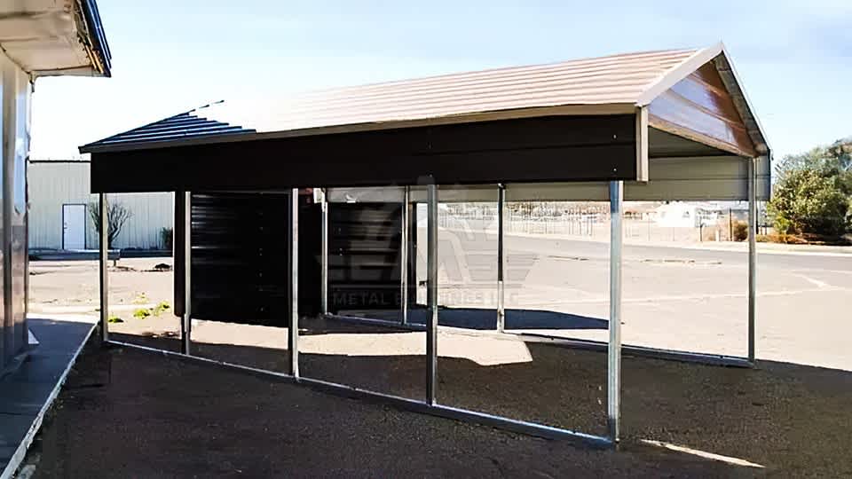 12x20x8 A-Frame Steel Carport