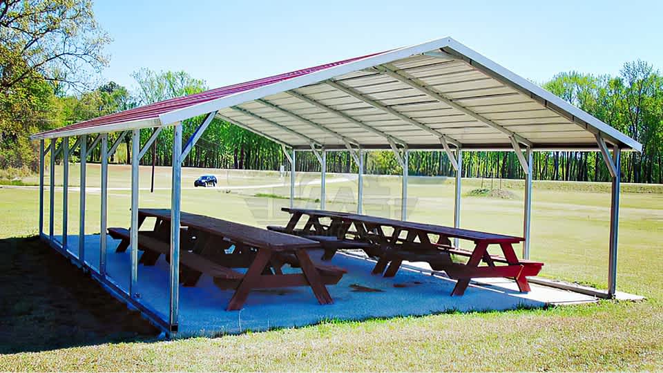 20x30x7 A-Frame Horizontal Roof Carport
