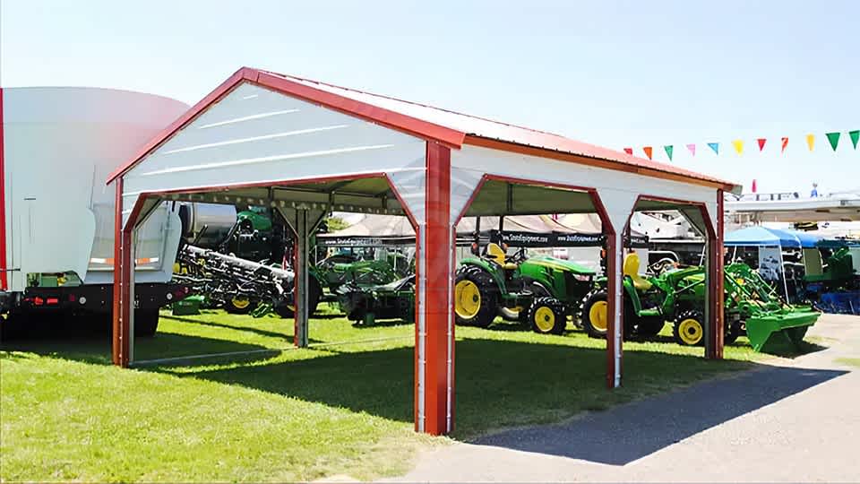 18x20x7 Two Car Carport