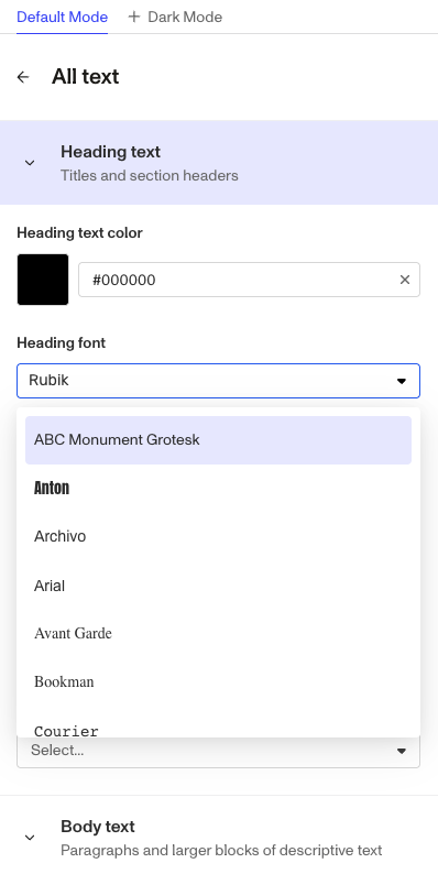 ThemeEditorHeadingFont