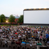 Outdoor screening of "Schauburg" cinema in Karlsruhe