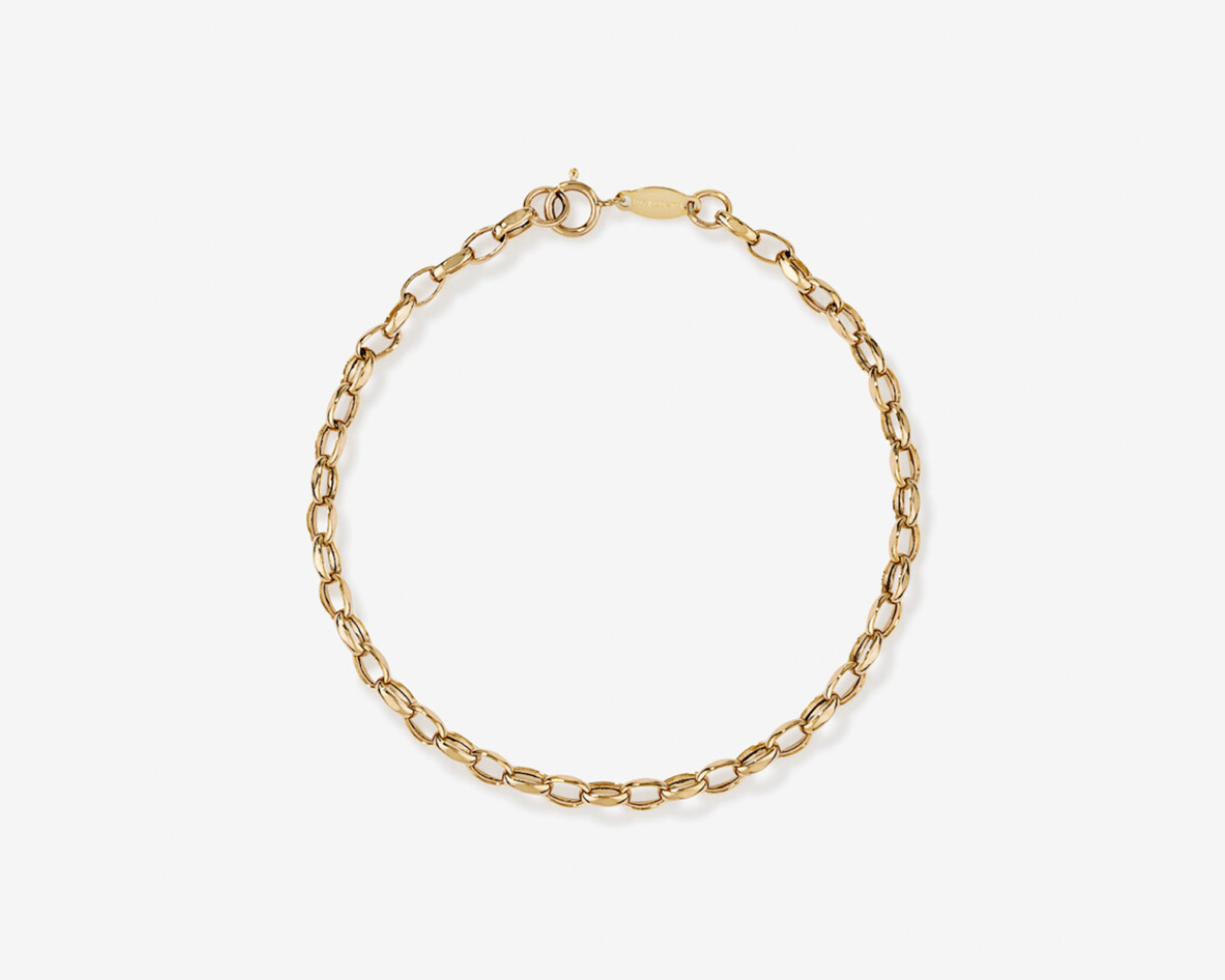 yellow gold belcher chain bracelet