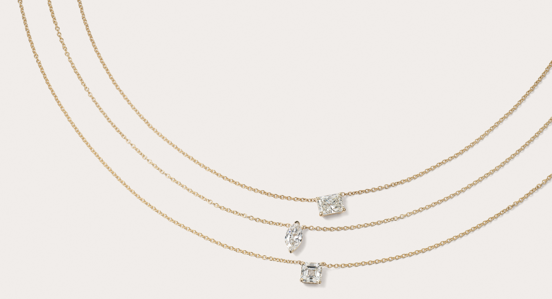 trending shape diamond necklaces