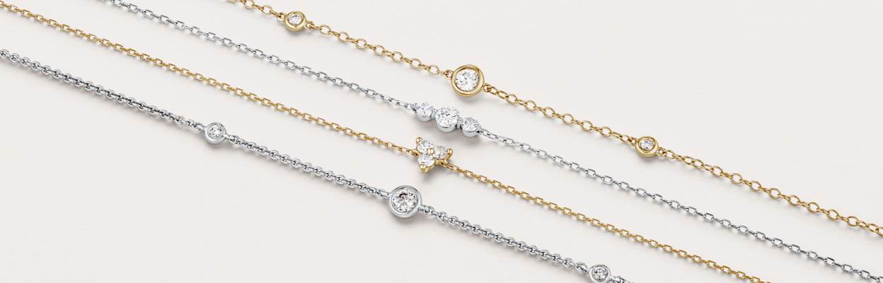 gold and white gold diamond bracelets