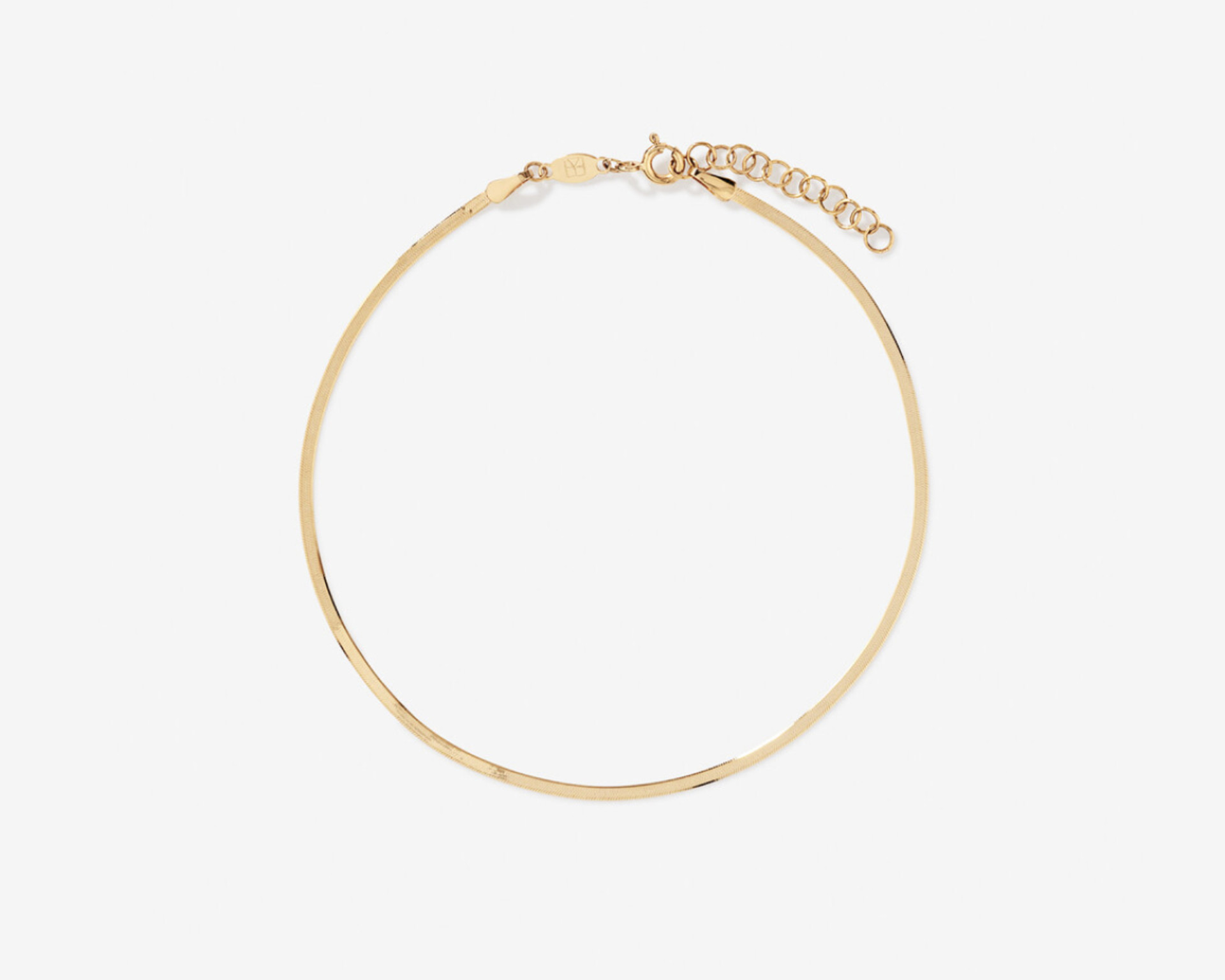 yellow gold anklet chain