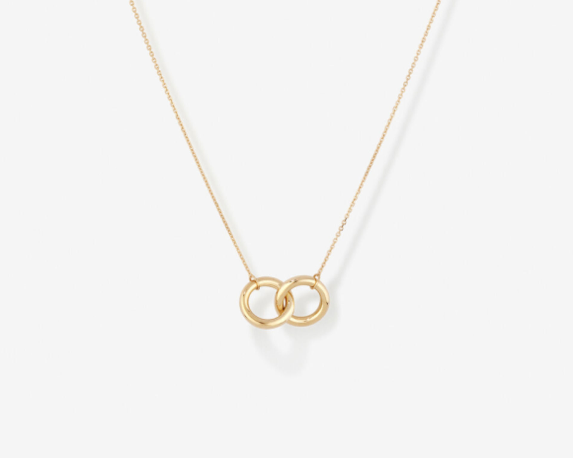 Gold circle necklace
