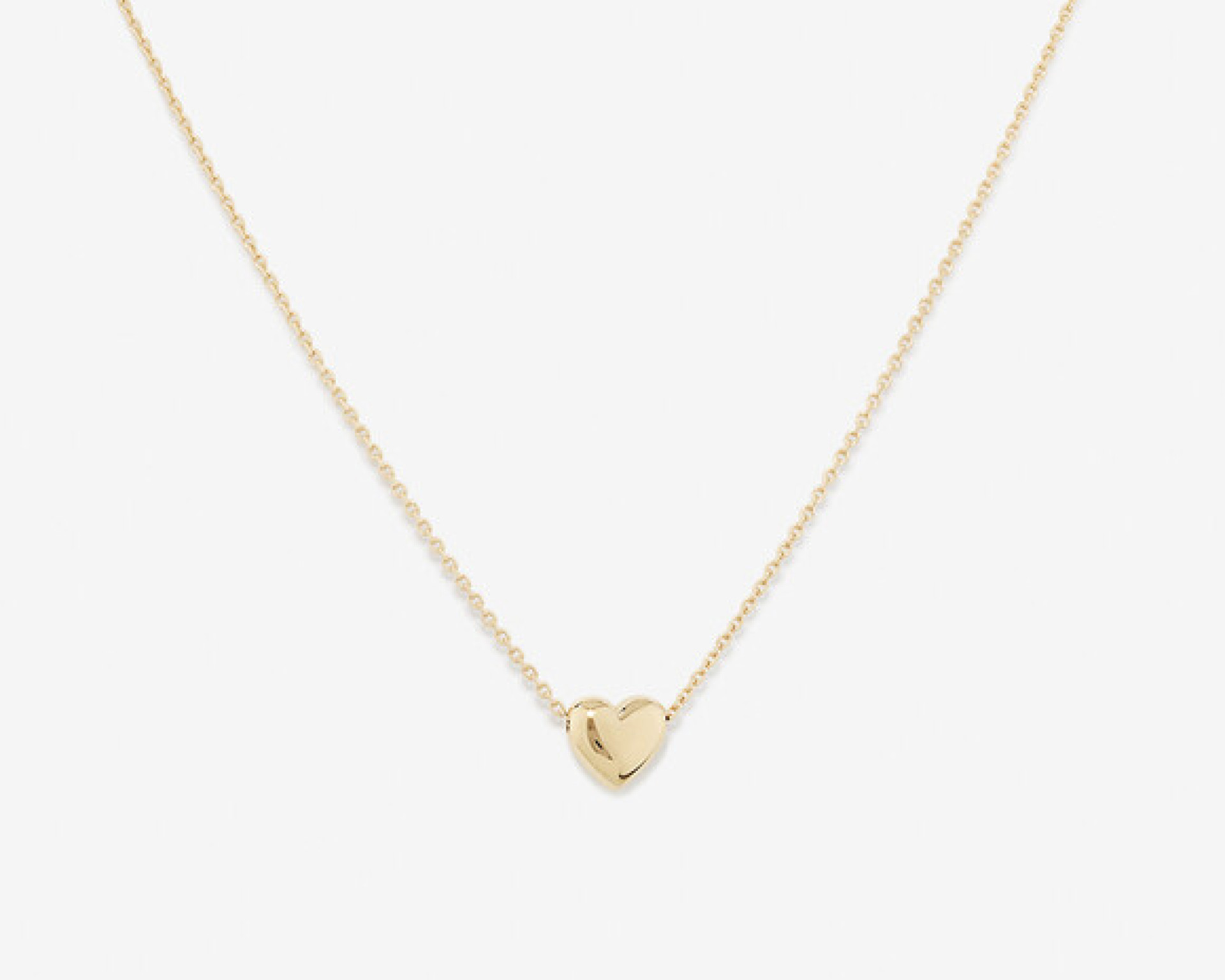 yellow gold heart pendant necklace