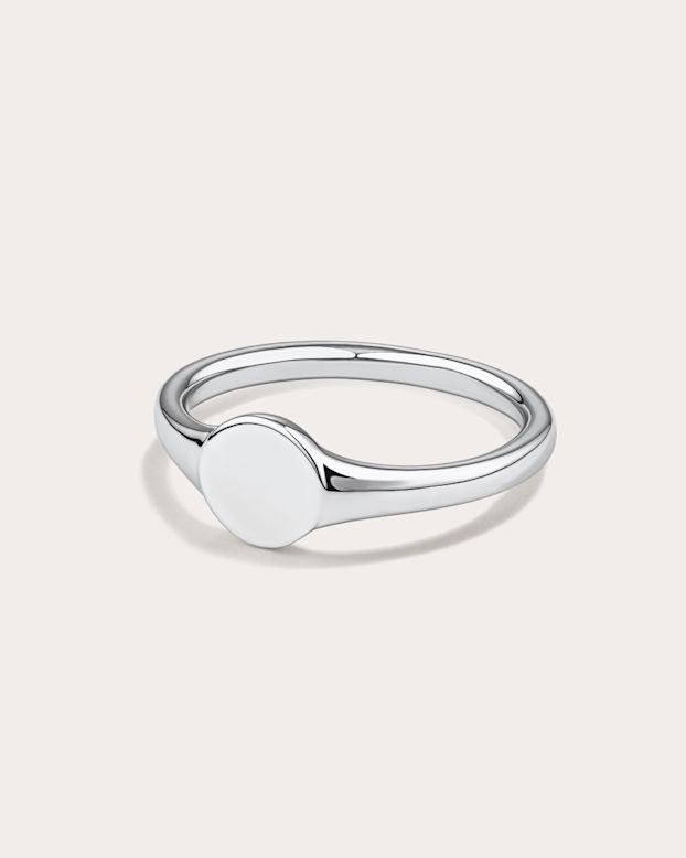 silver ring flatlay