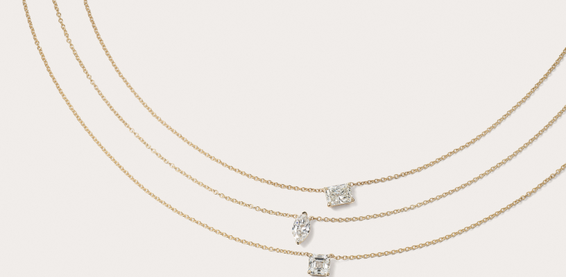 trending shape diamond necklaces