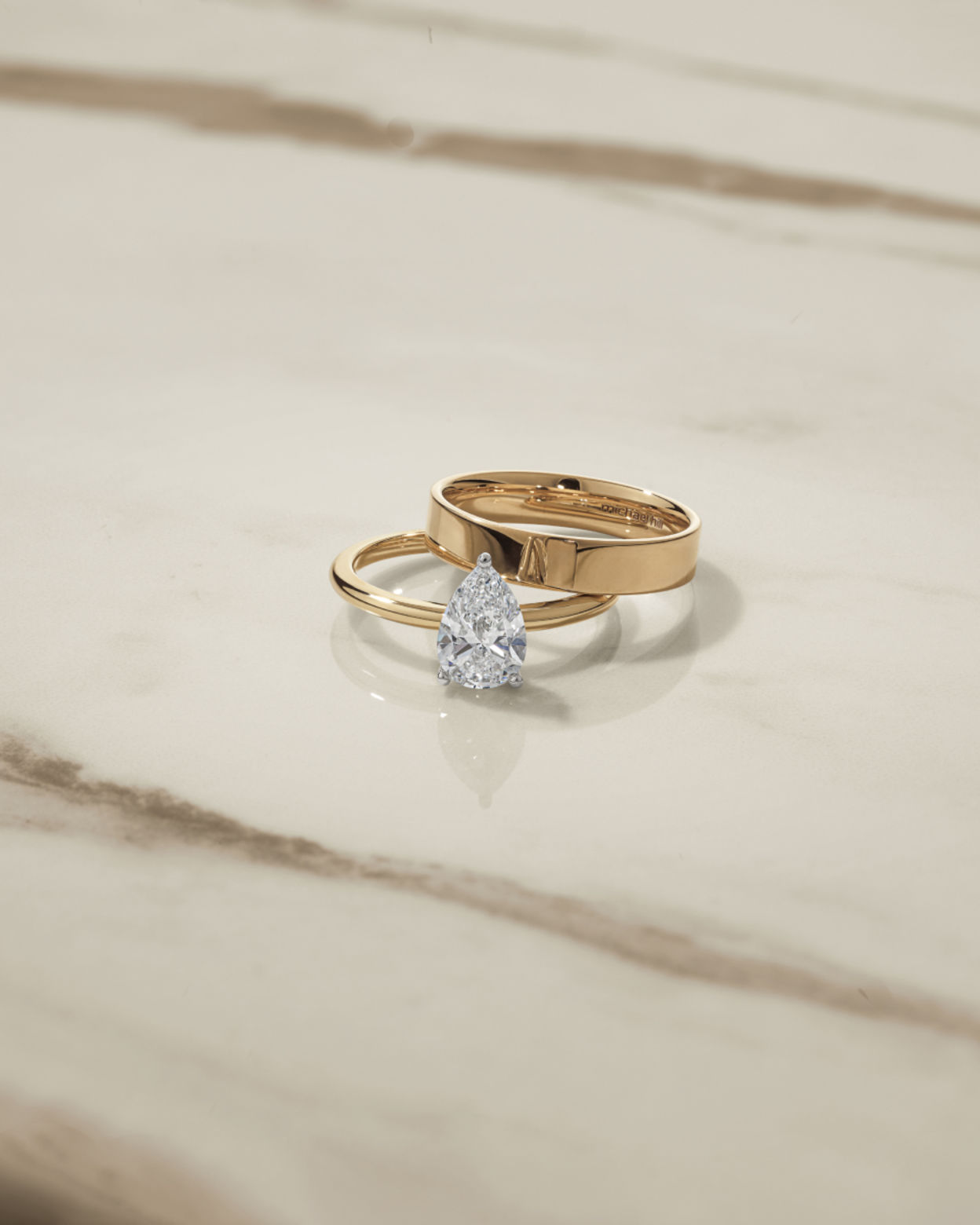 three prong pear shaped engagement ring