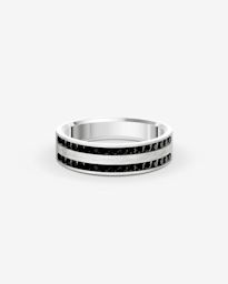 Image - Made for You - Ring Builder - Product - Mens WG and BK Onyx Wedding Ring - 18990423