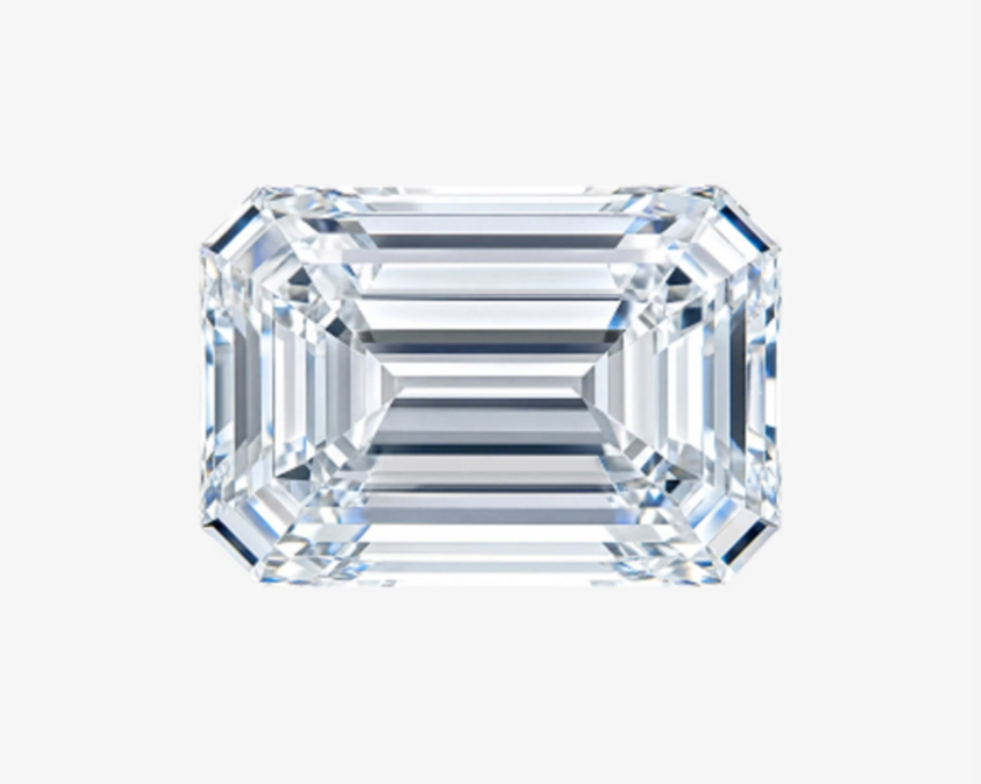 emerald cut diamond solitaire engagement ring in white gold