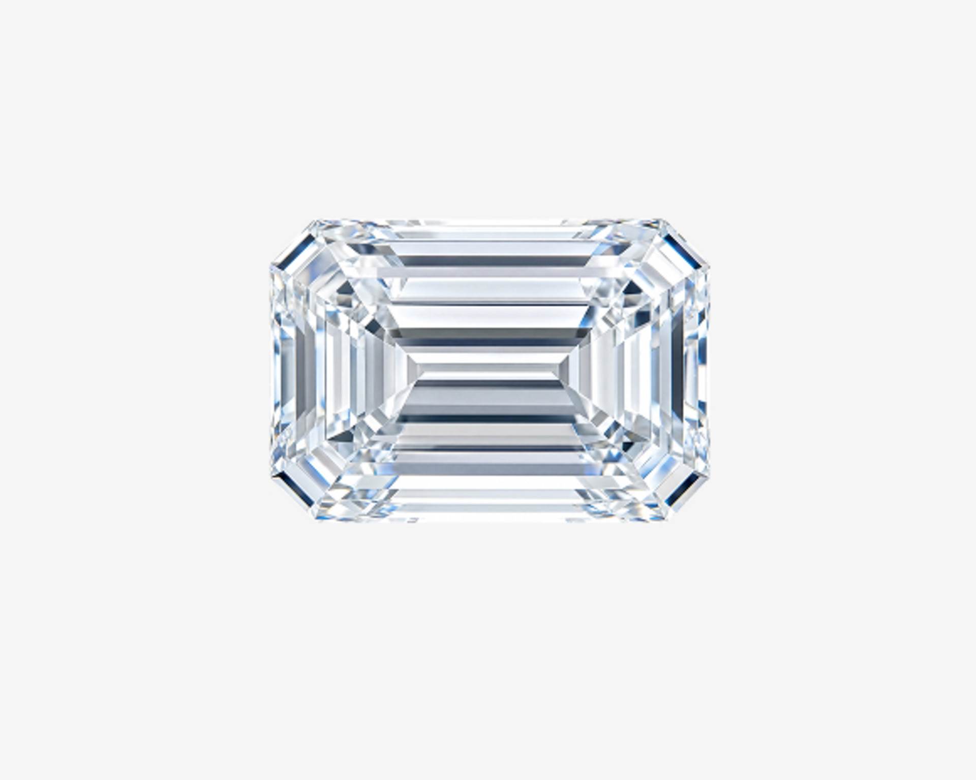 emerald cut diamond solitaire engagement ring in white gold