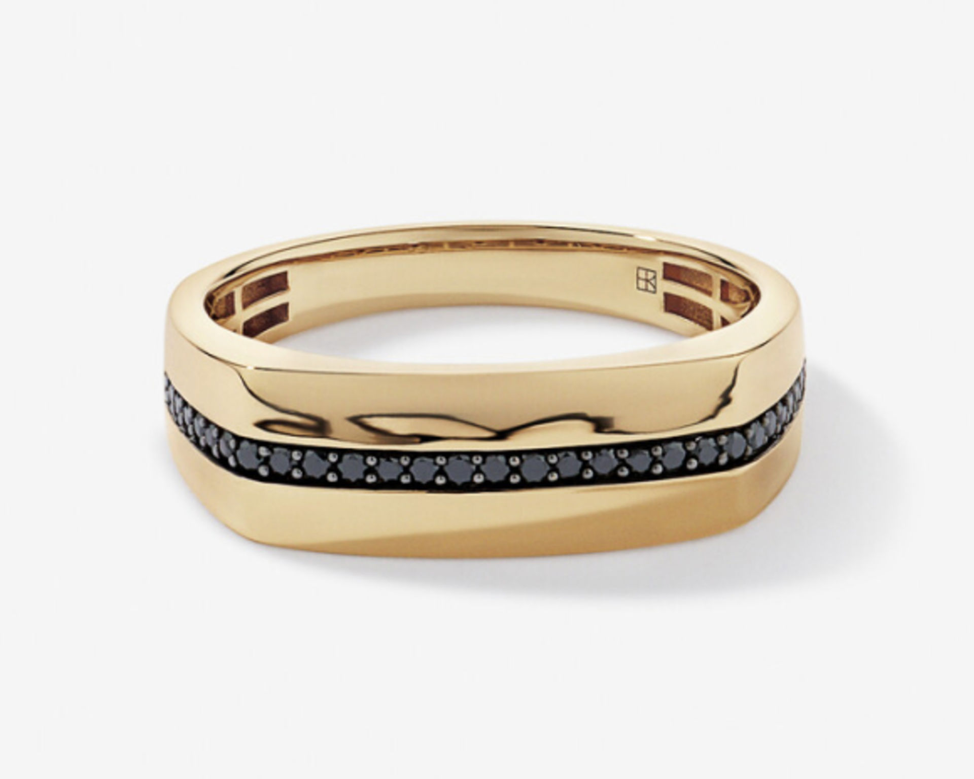 Men's Black and Gold Wedding Ring