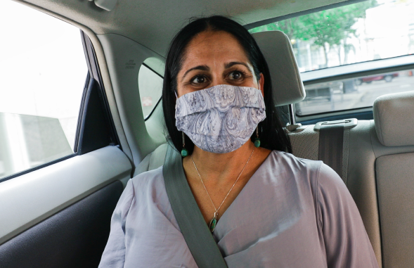 Masked Lyft Rider