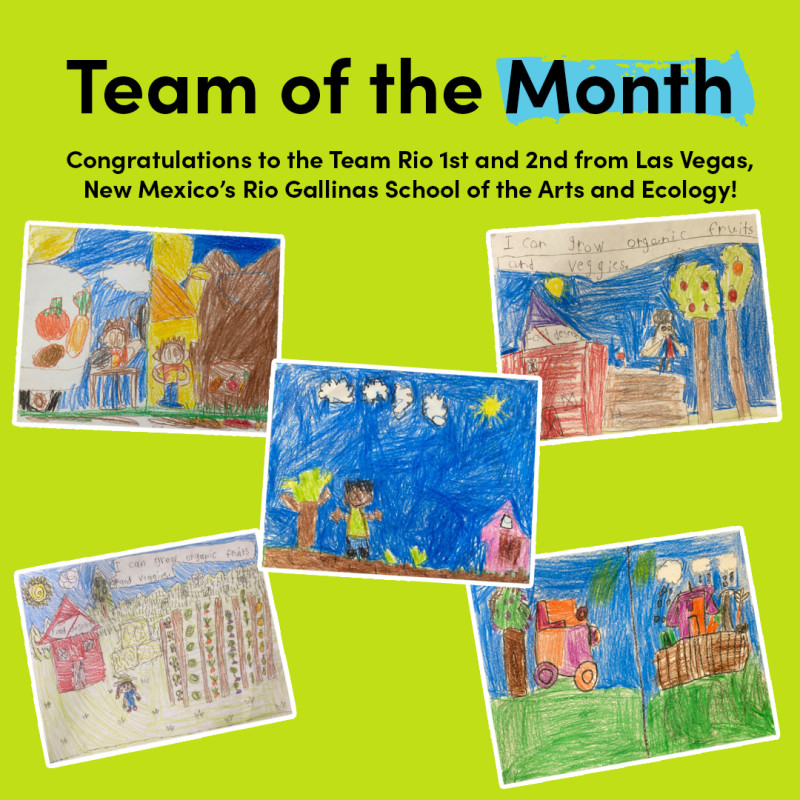 Congrats to the April Team of the Month Team Rio 1st & 2nd from Las Vegas, New Mexico's Rio Gallinas School of the Arts and Ecology. Check out their inspiring art on food deserts.