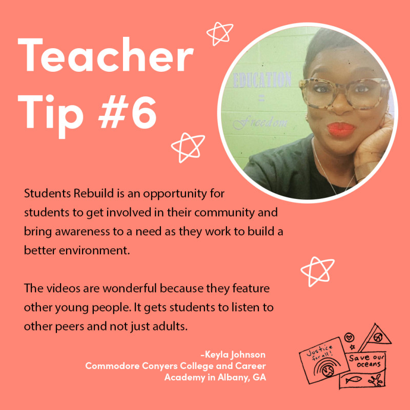 March’s Teacher Tip is from Keyla Johnson at Commodore Conyers College and Career Academy in Albany, GA. Take it away!