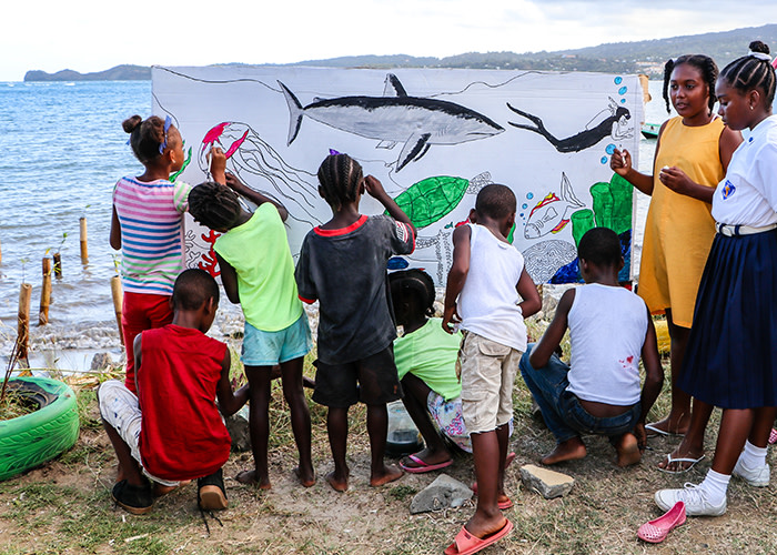 This photo was taken in Grenada during Reef Week. Through the Ocean Challenge, participants will be supporting similar work and projects in the Dominican Republic and The Bahamas.
