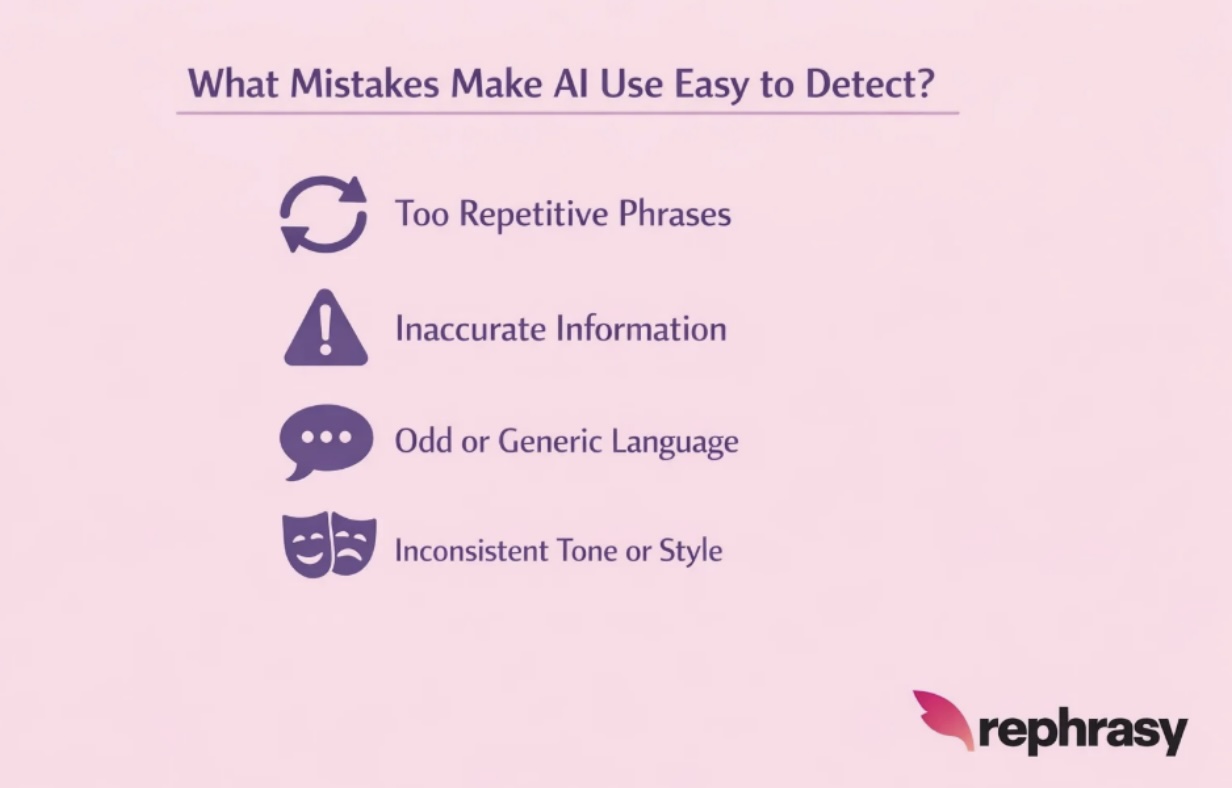 Which mistakes make AI easy to detect